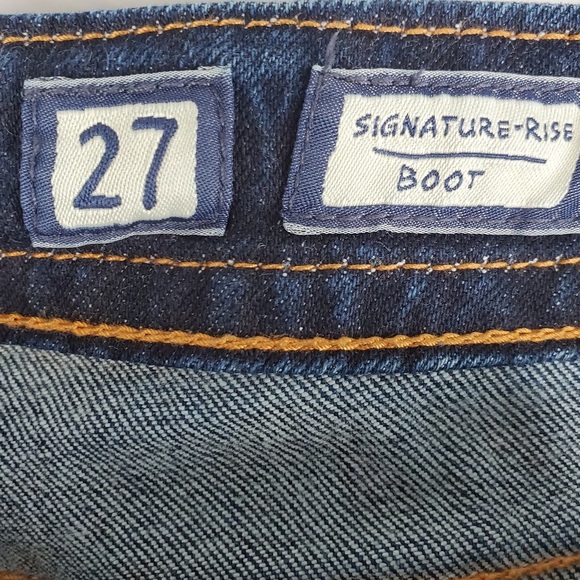 Miss Me Bootcut Jeans Dark Wash Signature Rise Embellished Pockets 27 - Picture 8 of 10